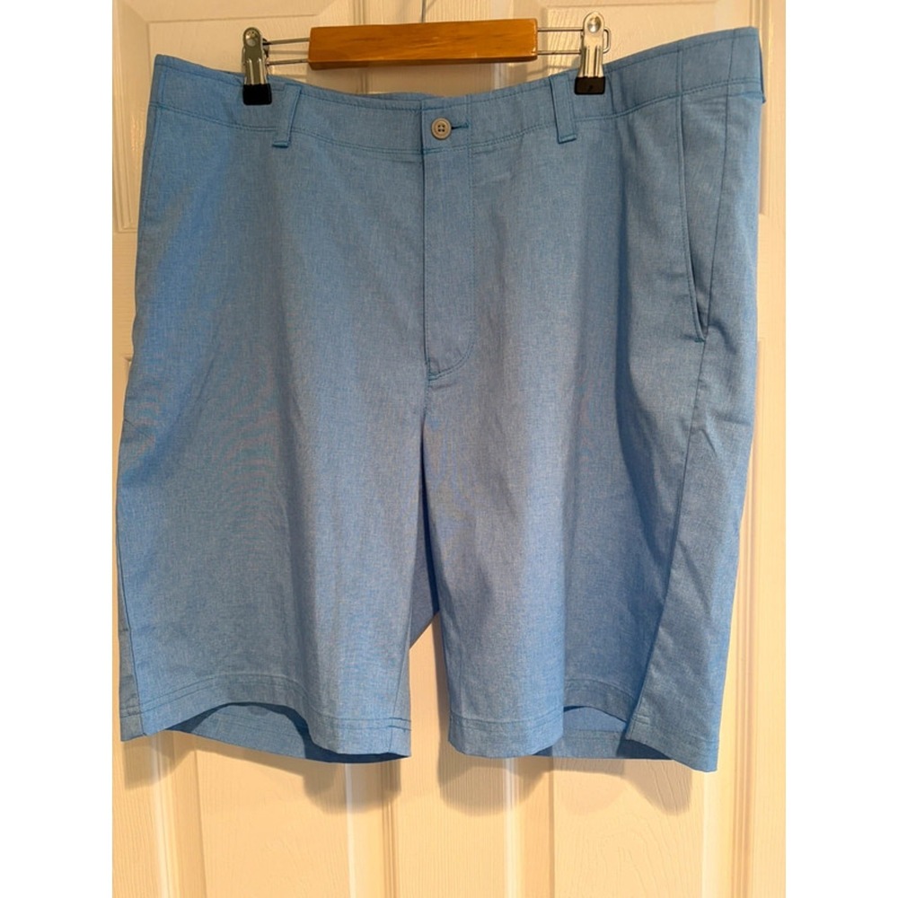 PGA Tour Mens Flat Front Golf Shorts Size 38 Blue Stretch Performance SA4005